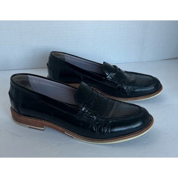Johnston and Murphy Women’s Patent Leather Black Loafer Low Heel Dress Shoes 8M